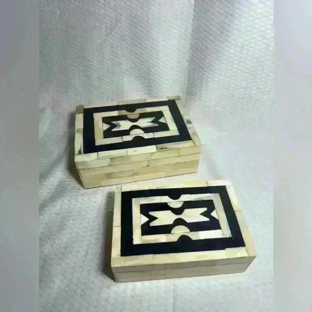 Bella Bone Inlay Jewelry Box Set - Picture 3 of 5